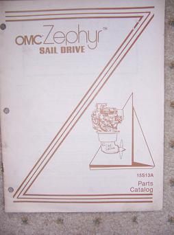 1980 OMC Zephyr Sail Drive Motor Parts Catalog 15S13A z  