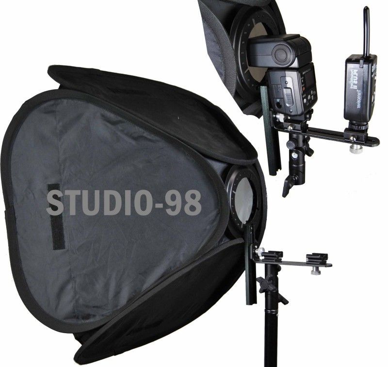 2012 VERSION 24x24 SHOE MOUNT SOFTBOX FOR POCKET WIZARD PLUS NIKON 