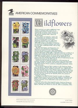 2647 96 29c Wildflowers(5) USPS Commem Panel #400 4  