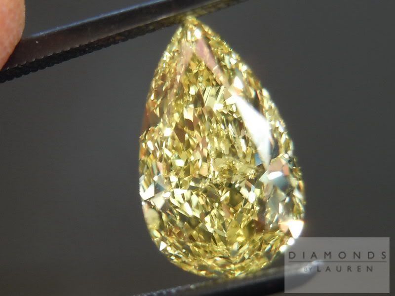 69ct Pear Shape Fancy Intense Yellow SI2 GIA Gorgeous R4422 Diamonds 