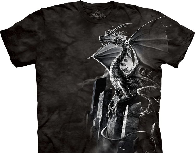 Silver Dragon Fantasy Hand Dyed T Shirt, NEW UNWORN  