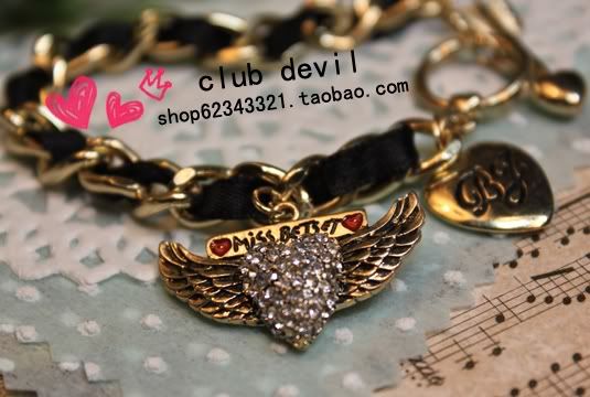 European Style Gold Color Angel Wing Cool Bracelet Z286  