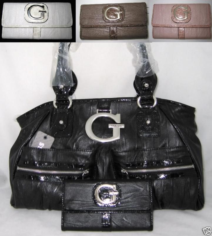 GUESS Jerica Logo Bag Purse Satchel Wallet Synt Leather  