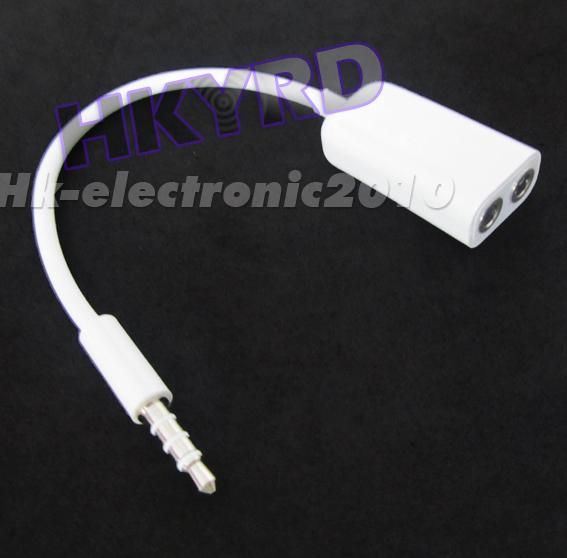 5mm Headset Splitter Cable Adapter Plug For iphone ipod  