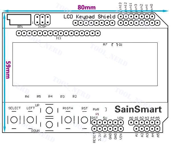 SainSmart 1602 LCD Keypad Shield for Arduino UNO MEGA2560 MEGA1280 