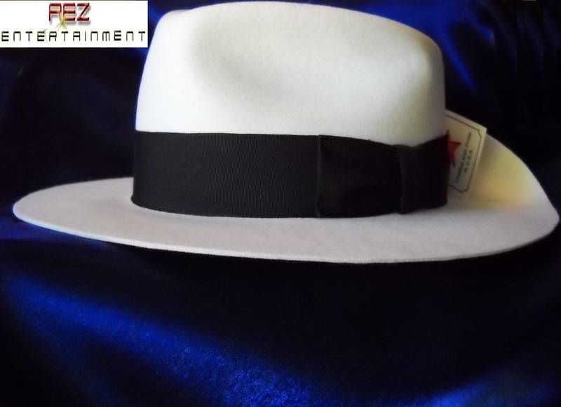 Michael Jackson Smooth Criminal White Fedora Hat  