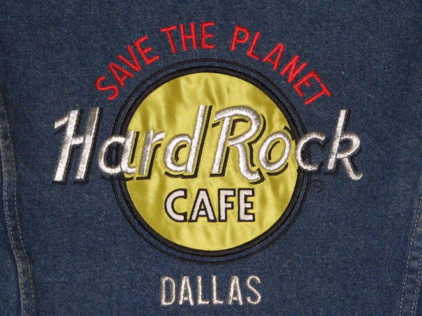 LEE RIDERS HARD ROCK CAFE Dallas Denim Jean Jacket 44 L  