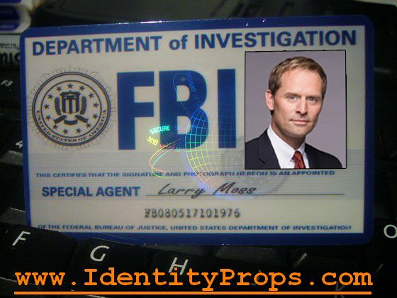 FBI Identification Card Larry Moss ID Card Prop  
