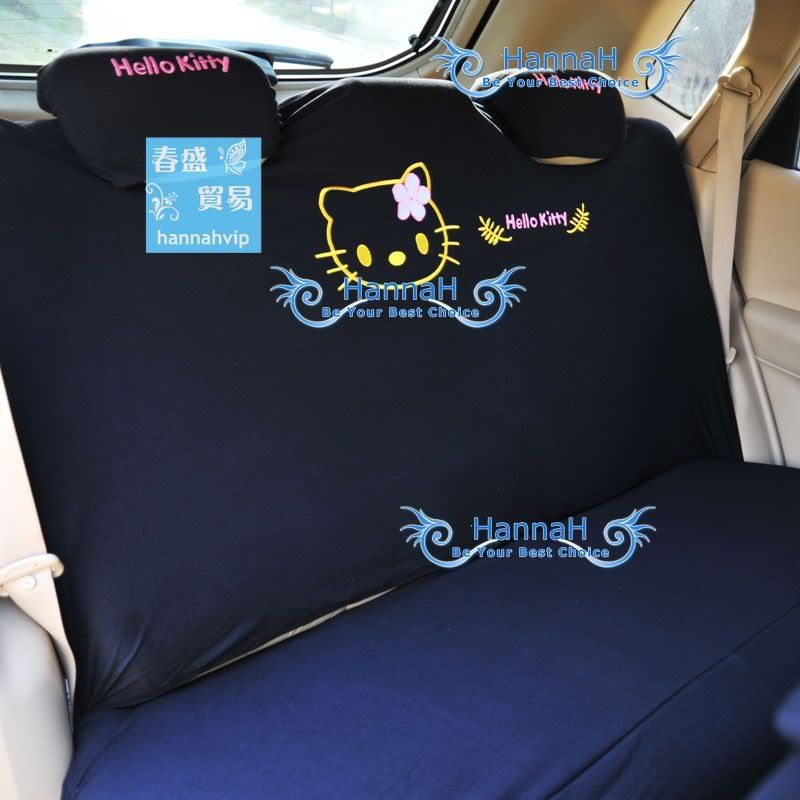 10 pcs Hello Kitty CAR SEAT COVERS Universial Full Set Front & Rear 