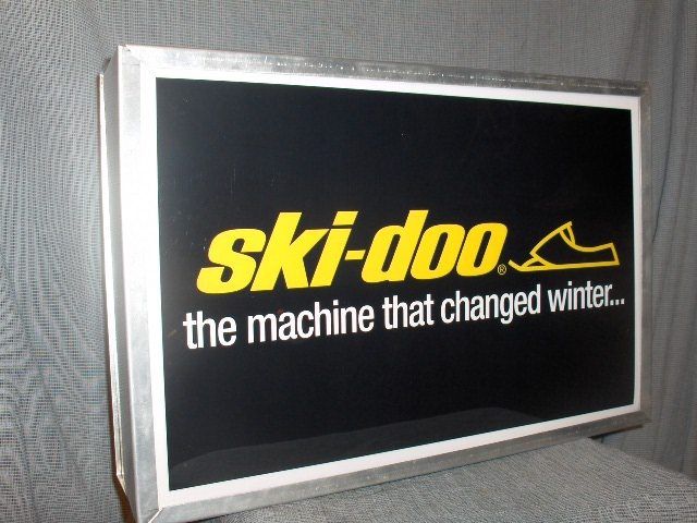 SNOWMOBILE vintage ski doo change/W illuminated sign  