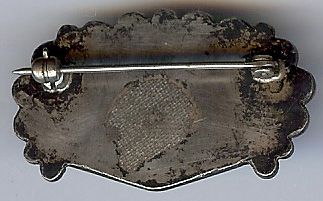   NAVAJO INDIAN STERLING SILVER LAND OF THE DINOSAURS PETRIFIED WOOD PIN