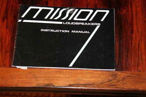 Mission Loudspeakers Speakers Owners Manual *Original*  