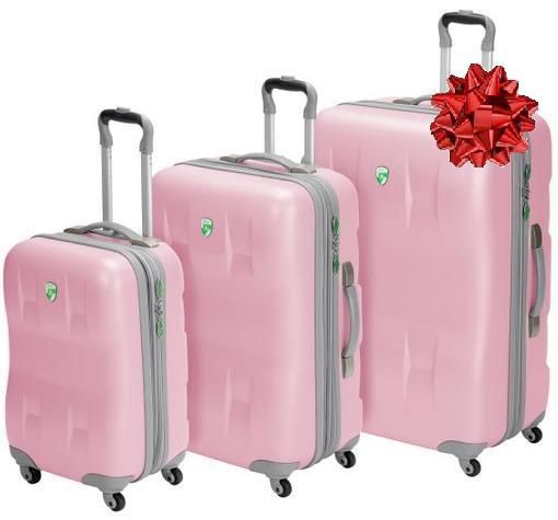 Heys USA PINK ECO Expand Spinner Luggage Set PiggyBacks 806126014194 